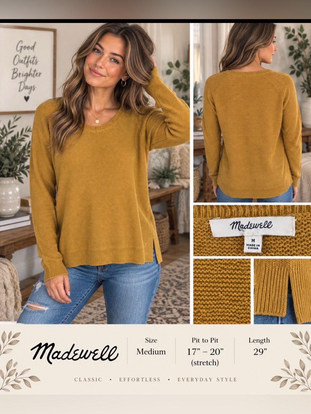 Madewell Marigold Knit Sweater